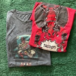 Bundle of 2 Deadpool shirts size 2XL